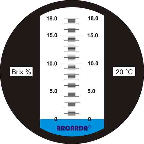 Hand-held refractometer, 0-18% Brix