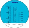 Refractometer, 0-12g/dl serum prot.,1,00-1,05 sg