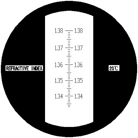 Hand-held refractometer,1.333-1.380 refractive index