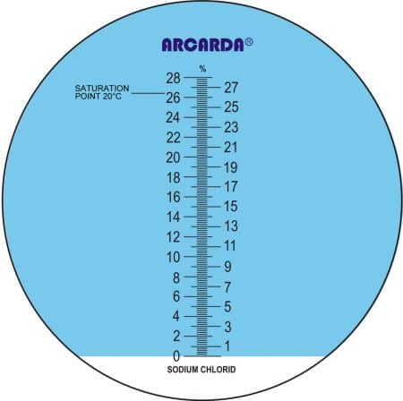 Refraktometer Salzgehalt 0-28% Natriumchlorid ATC